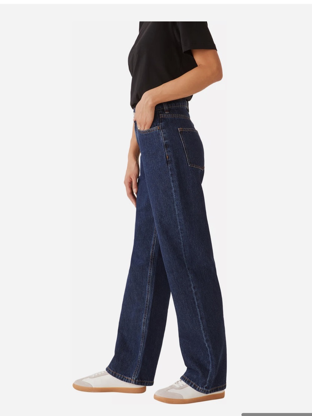 Frank And Oak Courtney Loose Fit Jeans Indigo Blue Hemp Blend Size 30 - Picture 5 of 16
